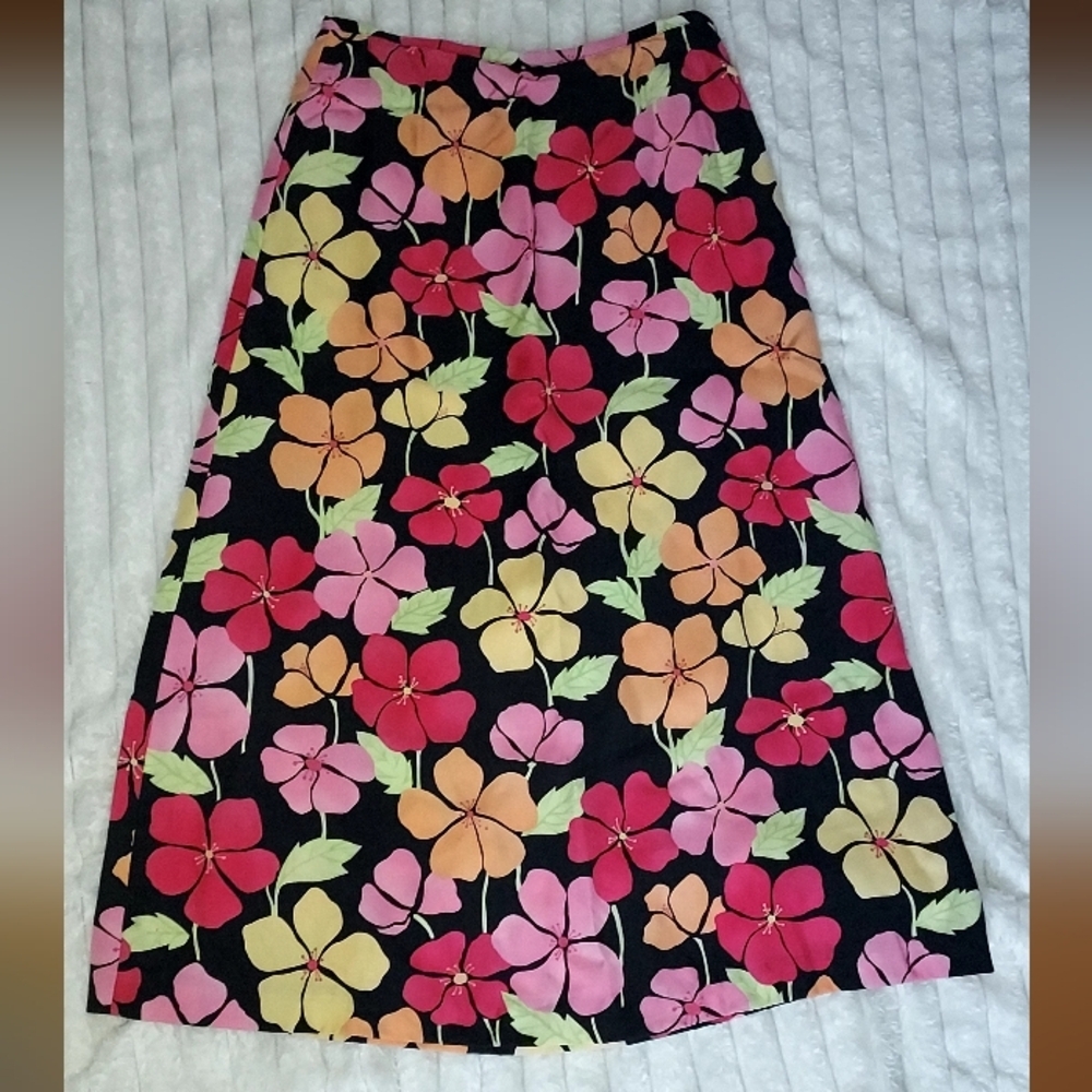 Vintage 90s Floral Talbots Maxi Skirt